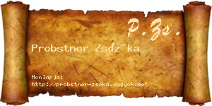 Probstner Zsóka névjegykártya